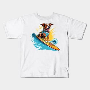 Surfer Dog Kids T-Shirt